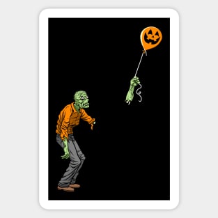 Sad Zombie on Dark - Halloween Edition Sticker